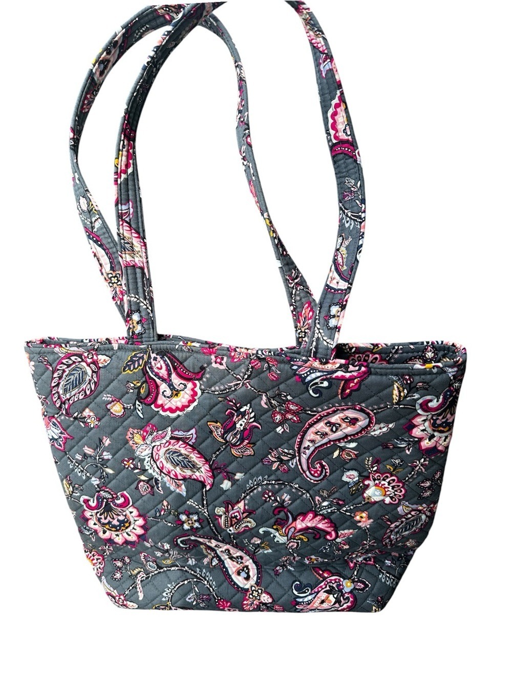 Vera Bradley Quilted Tote Bag Felicity Paisley Pattern Coastal Grandma Teacher - Picture 3 of 6